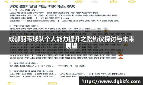 成都羽毛球队个人能力提升之路热议探讨与未来展望